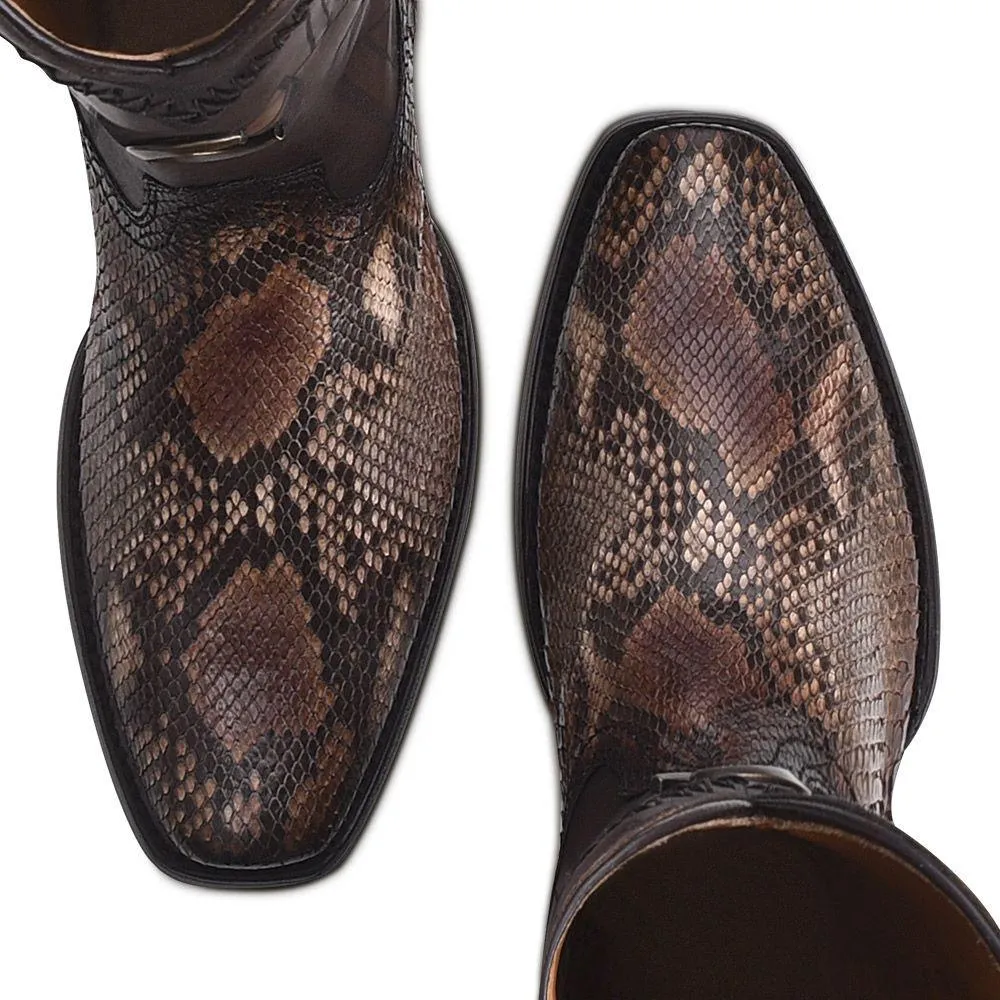 1J2FPH - Cuadra brown western cowboy python skin boots for men