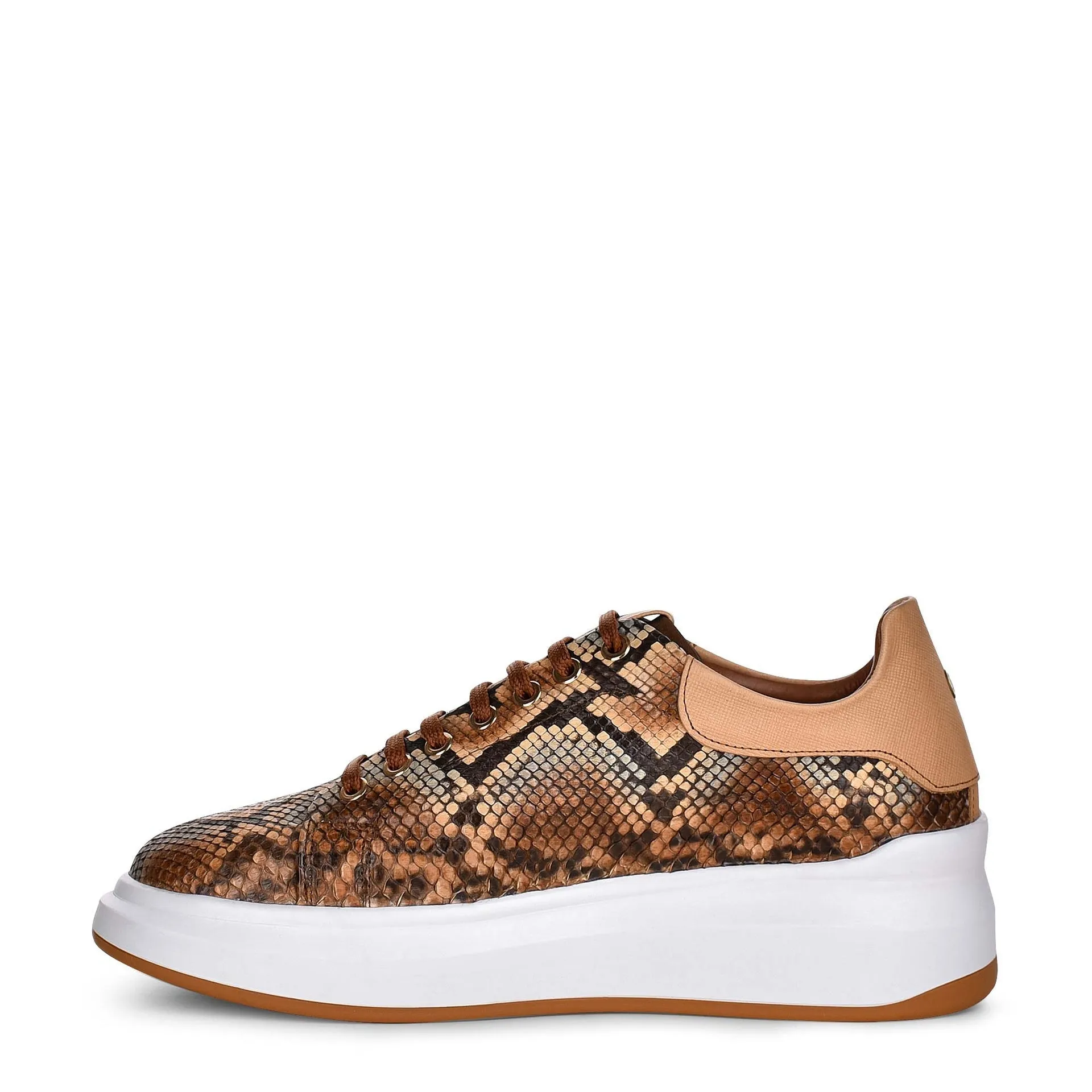 4P4PBVL - Cuadra tobacco casual fashion python sneakers for women