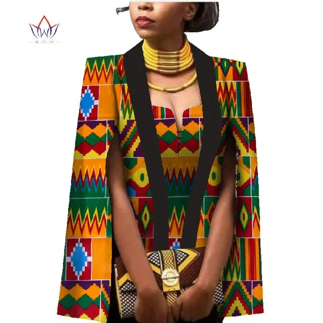 African Women Clothing Full Sleeve Cape Coat Dress Suit African Tops 2 Piece Set Party Dresses