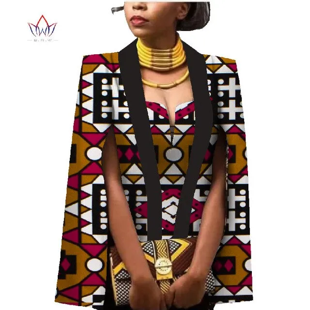 African Women Clothing Full Sleeve Cape Coat Dress Suit African Tops 2 Piece Set Party Dresses