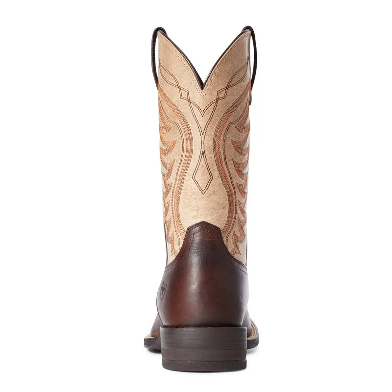 'Ariat' Men's 11" Amos Western Square Toe - Brown / Tan