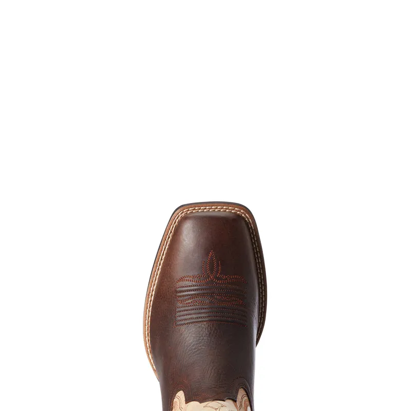 'Ariat' Men's 11" Amos Western Square Toe - Brown / Tan