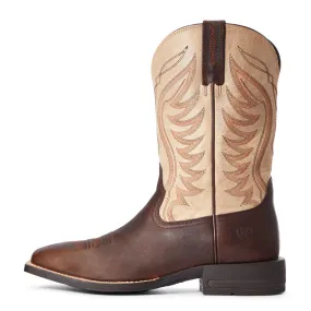 'Ariat' Men's 11" Amos Western Square Toe - Brown / Tan