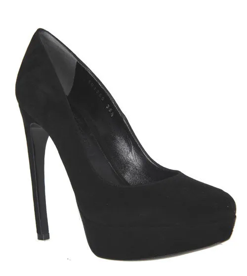 Armadillo Suede Pump 130, Black