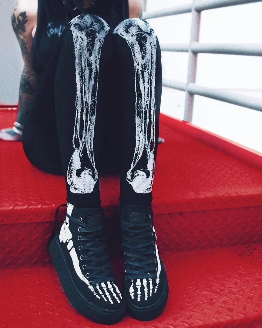 Bleached Bones High Tops [SNEEKER-252 Sneakers]