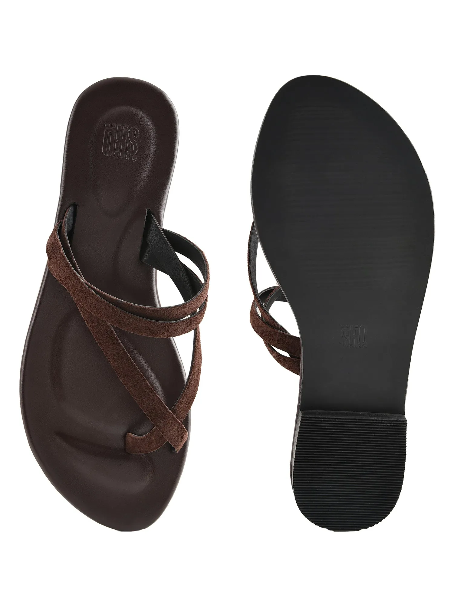 Brown Strappy Sandals For Women