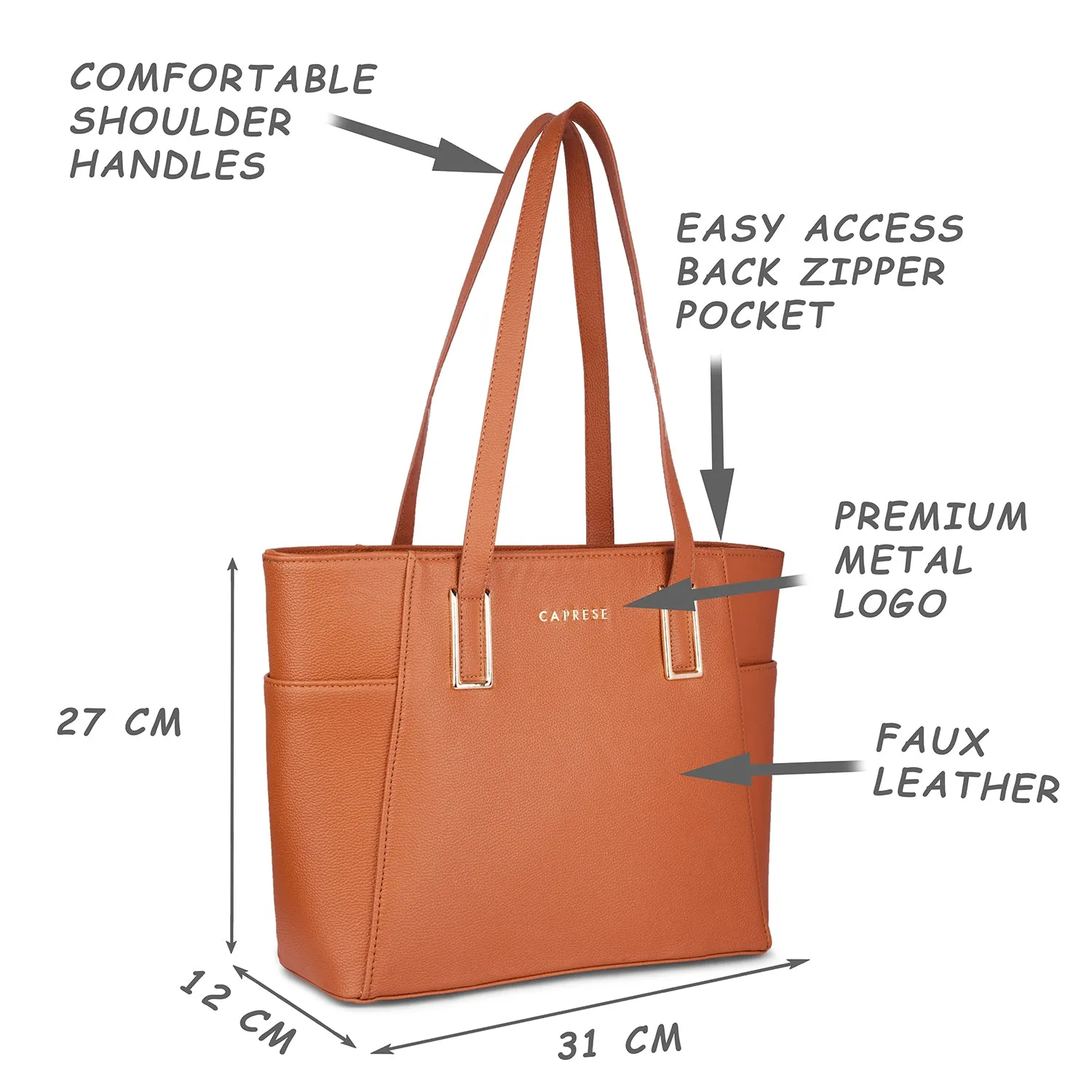 Caprese Cora Tote Large Tan