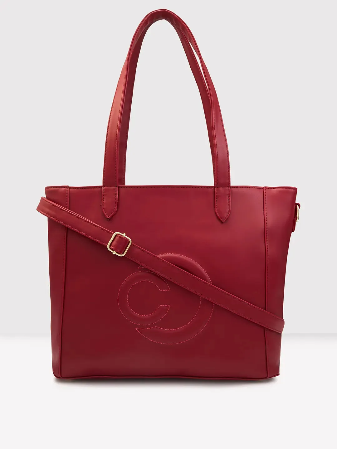 Caprese Dora Tote Large Office Handbag Burgundy