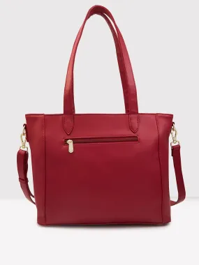 Caprese Dora Tote Large Office Handbag Burgundy