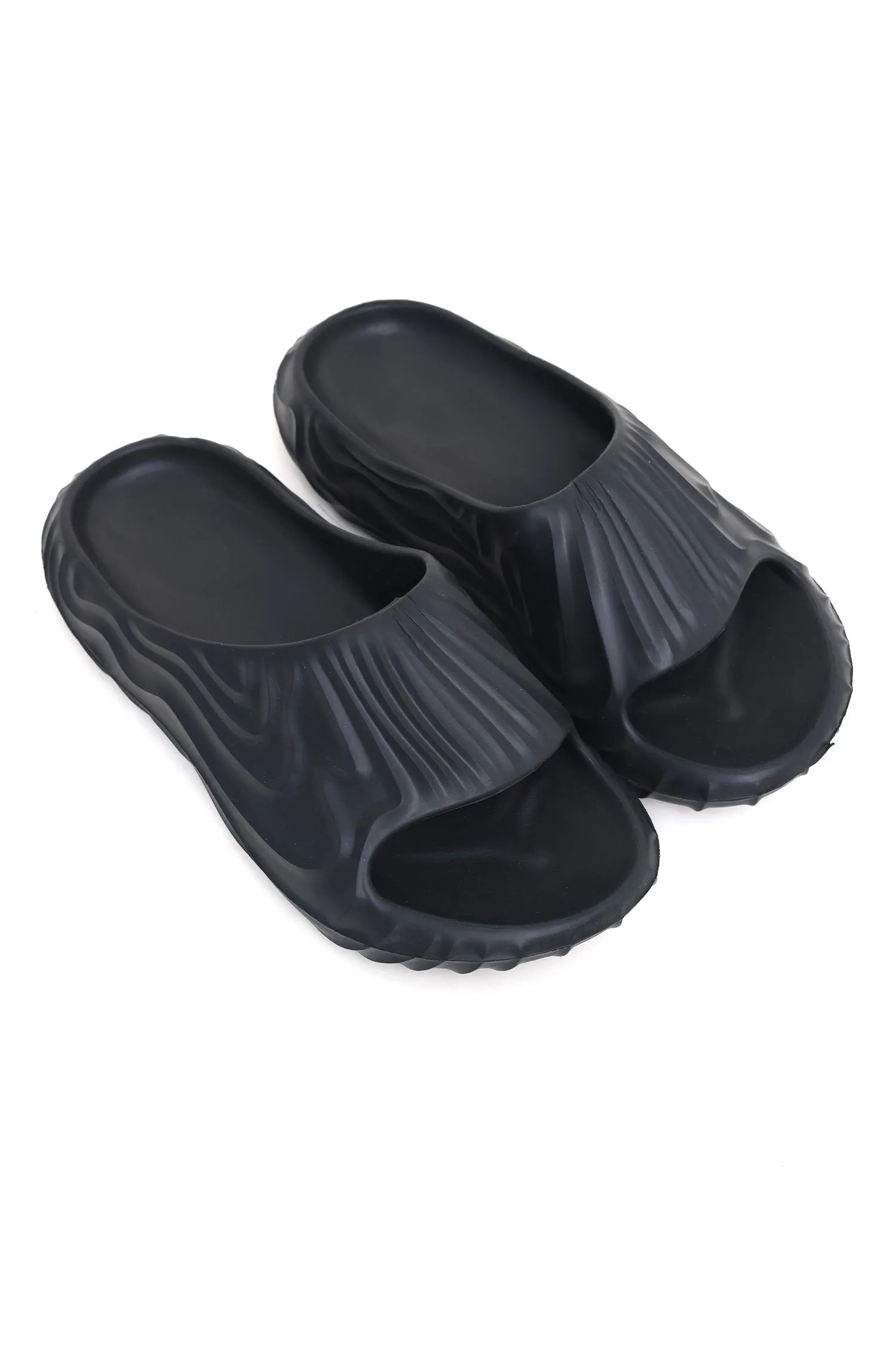 CHIC WOMEN COMFORT SLIDES-BLACK