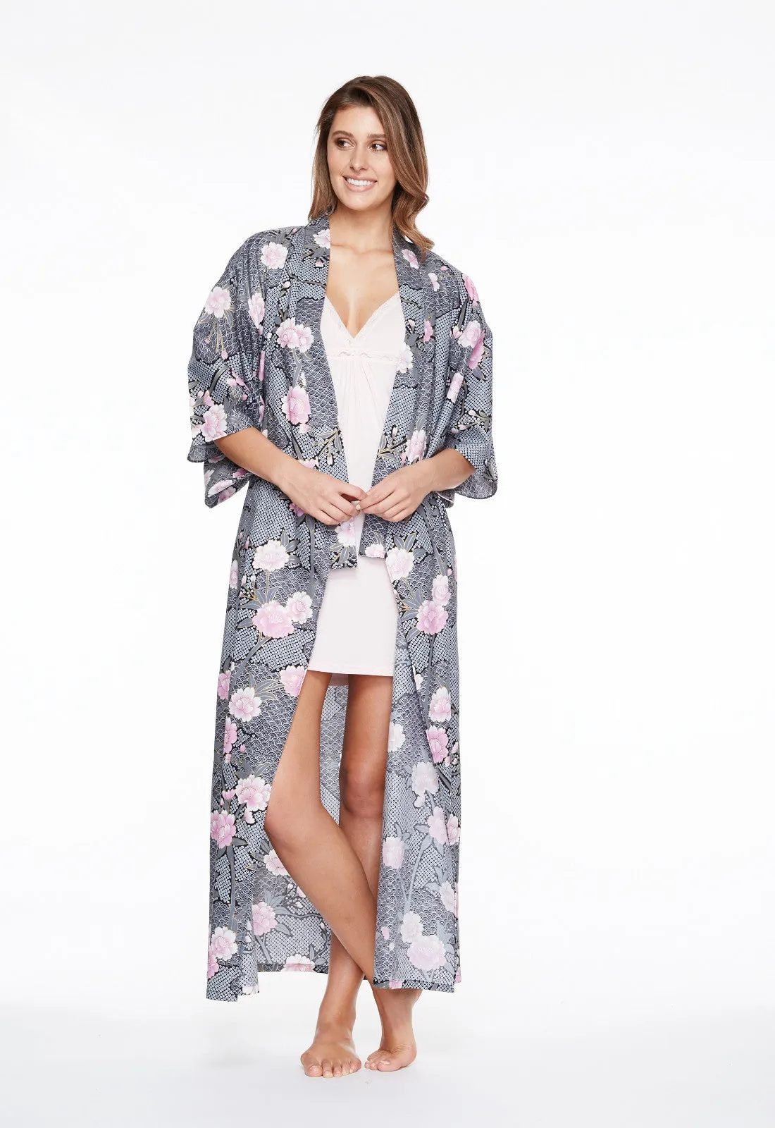 Cloud Meditation Cotton Long Kimono