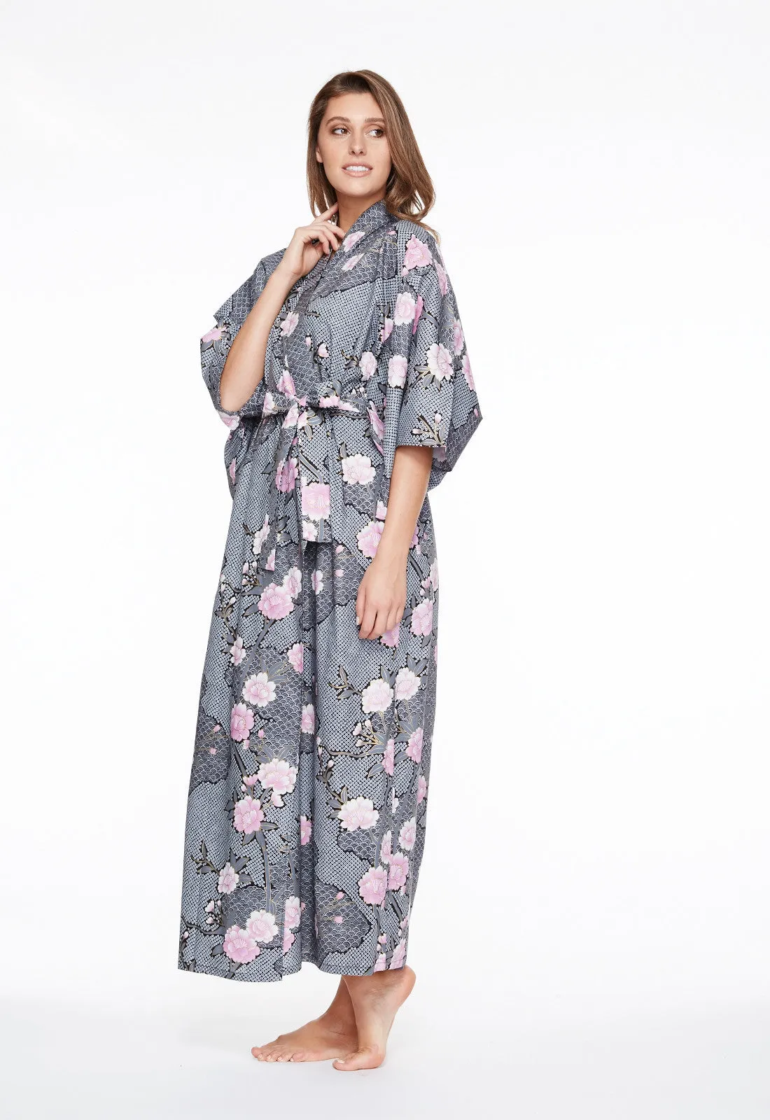 Cloud Meditation Cotton Long Kimono