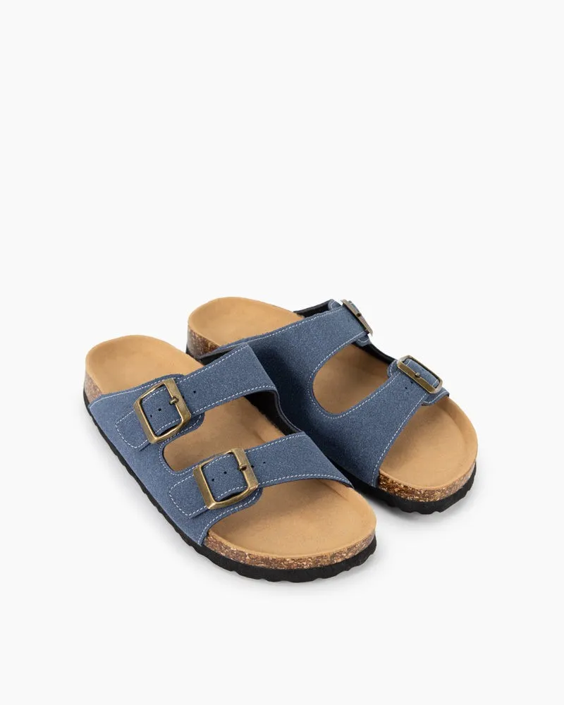 Cork Nubuck Leather Non-slip Flat Sandals