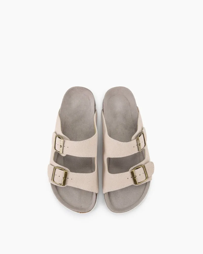 Cork Nubuck Leather Non-slip Flat Sandals