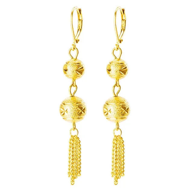 Dubai Ear line Tassel Earrings for women 2020 new 24K Gold Color butterfly dangle earring fashion female wedding jewelry gifts