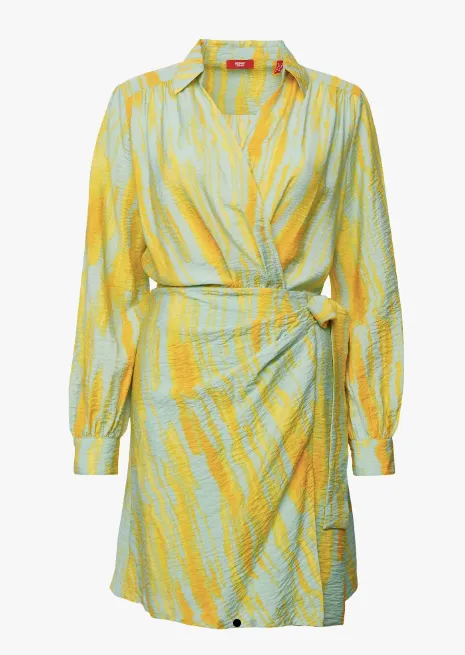 Esprit Short Wrap Dress | Citrus Green