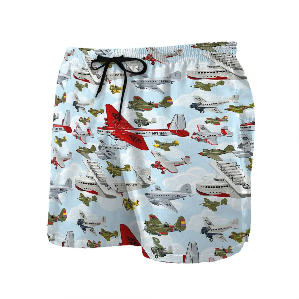 Gearhuman 3D Aircraft Pattern Shorts