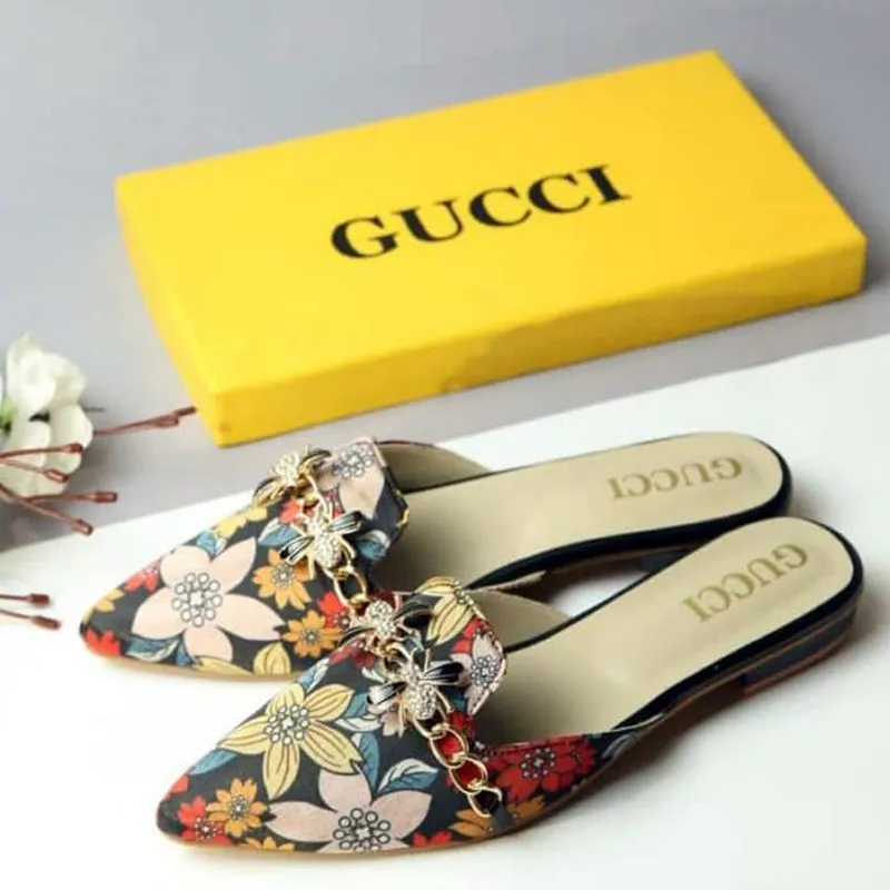 GU Floral Pumps Shoes for Women-1013