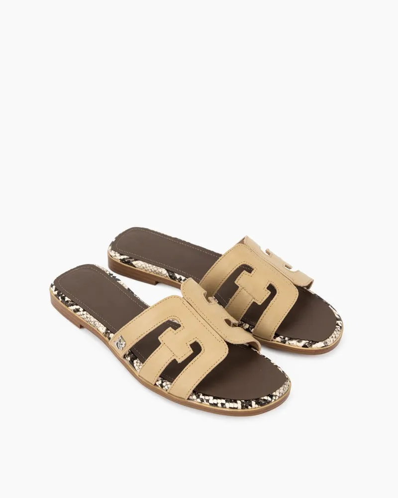 Hollow Out One-line Flat Sandals