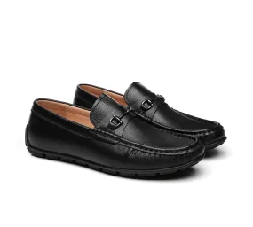 Leather Black Loafers Men Colin