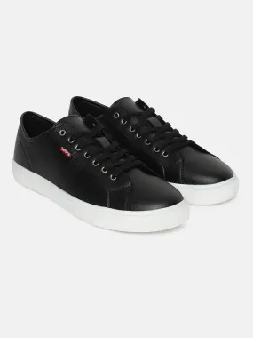 Men's Black Solid Shoes