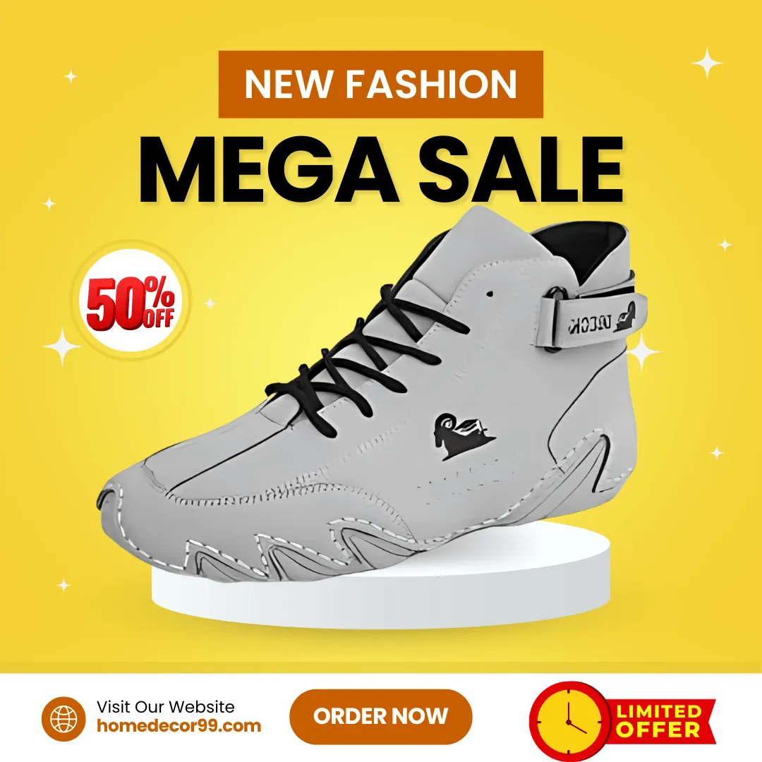 Men's Stylish Grey Casual Shoes with Synthetic Leather and Airmix Sole