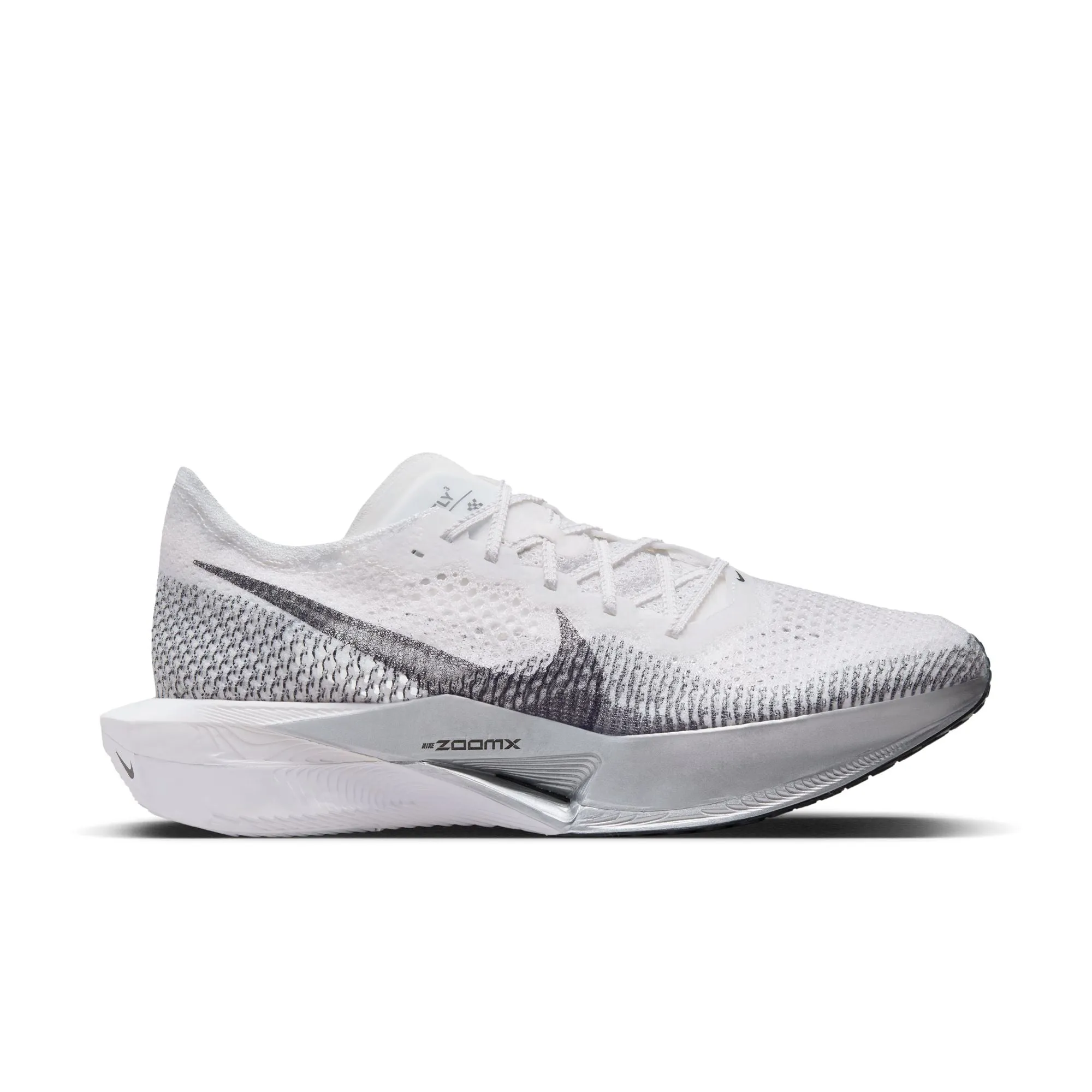 Nike Vaporfly 3 Men's Road Running Shoes - White/Metallic Silver/Dark Smoke Grey