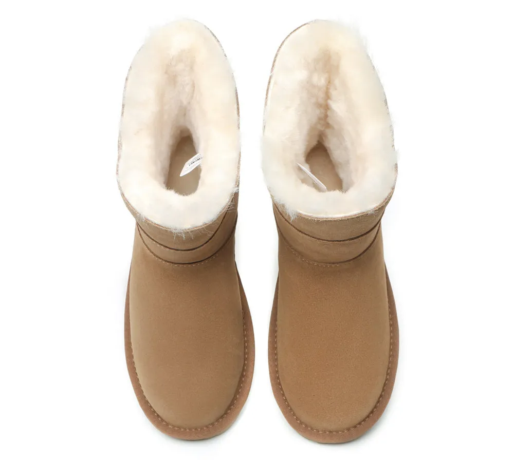 Premium Australian Sheepskin Short Boots Women Swanston 2 Panel