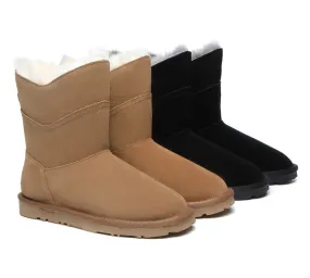 Premium Australian Sheepskin Short Boots Women Swanston 2 Panel