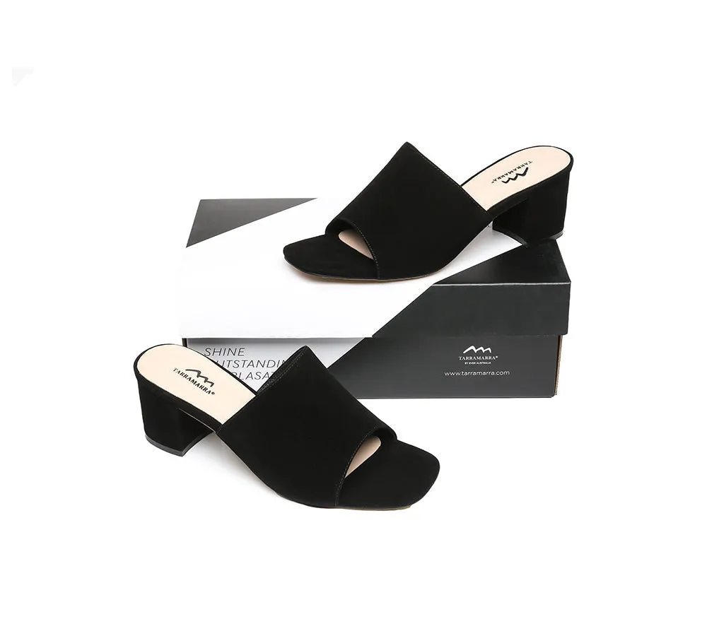 Suede Block Heel Mule Women Tilda