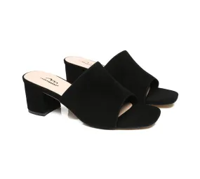 Suede Block Heel Mule Women Tilda