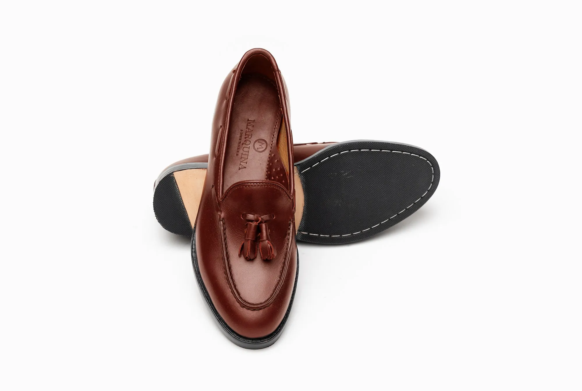 The Bonnie Tassel Loafers - Chestnut Brown