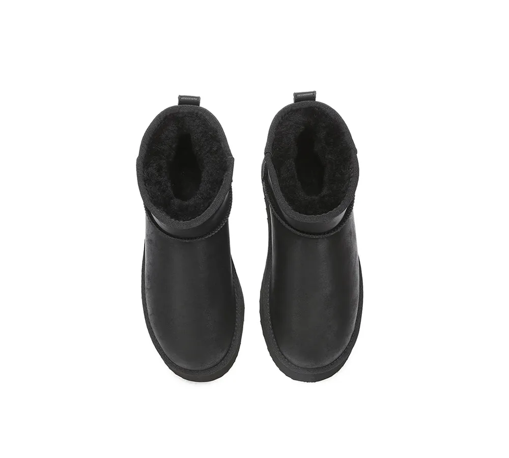 UGG Mini Platform Boots Women Sheepskin Wool Ankle Anti-slip Boots Romi