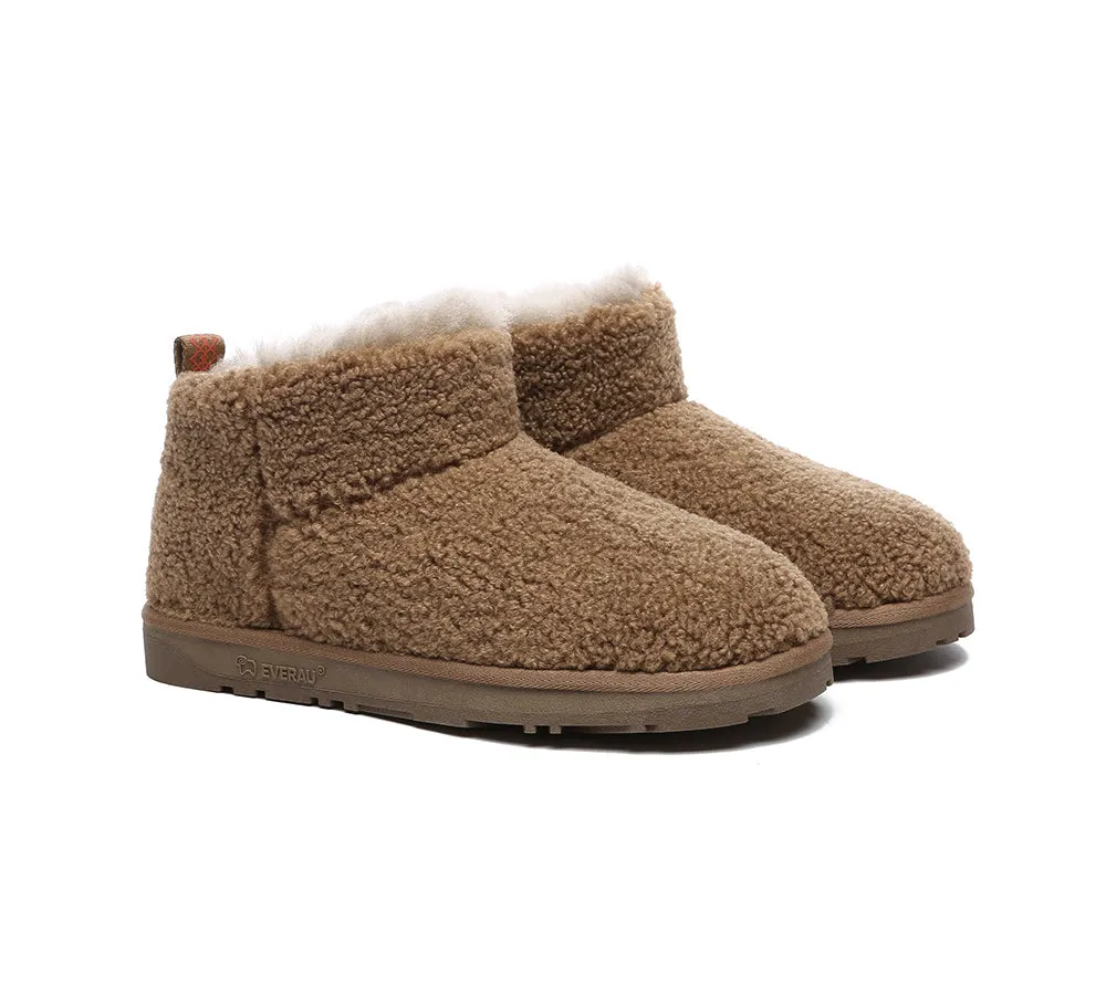 UGG Sheepskin Wool Plush Ankle Boots Ultra Teddycozy