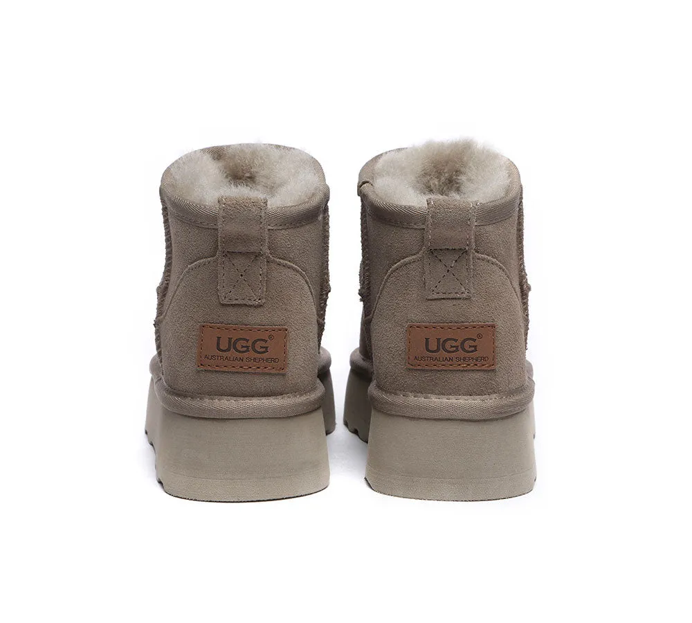 UGG Ultra Mini Platform Boots Sheepskin Wool Thick Bottom Boots Ronnie