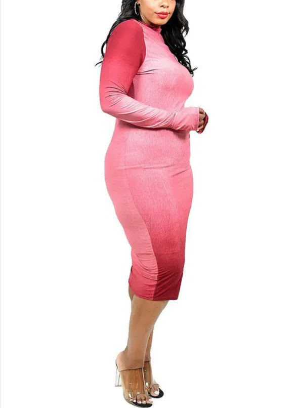 WOMEN LONG PINK MAXI DRESS