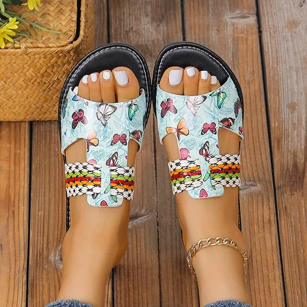 Women's Abstract Butterfly Ethnic Style Casual Slippers 20589730S